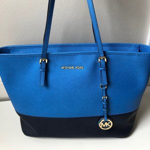 Michael Kors 2 Tone Blue Tote